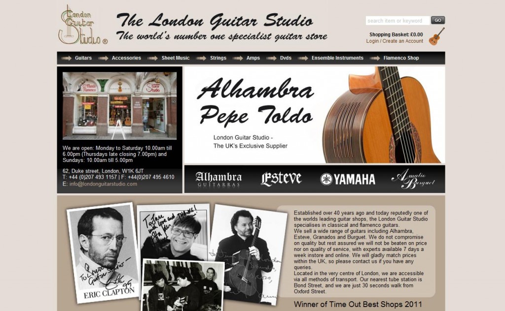 London Guitar Studio Homepage Image